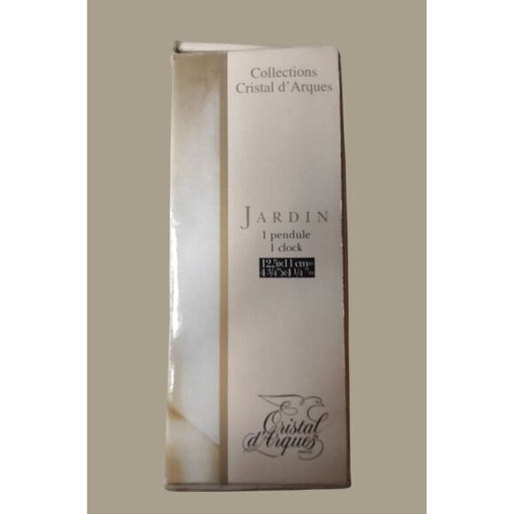 Jardin Crystal Quartz Table Clock With Roman Numerals & Floral Design - Picture 7 of 7